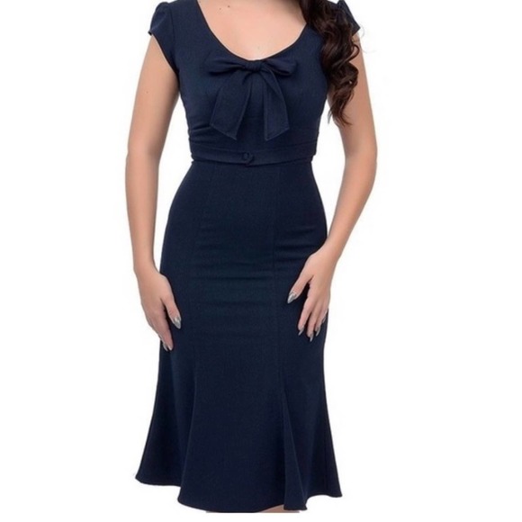 Stop Staring Dresses & Skirts - Stop Staring Miranda Blue Wiggle Dress